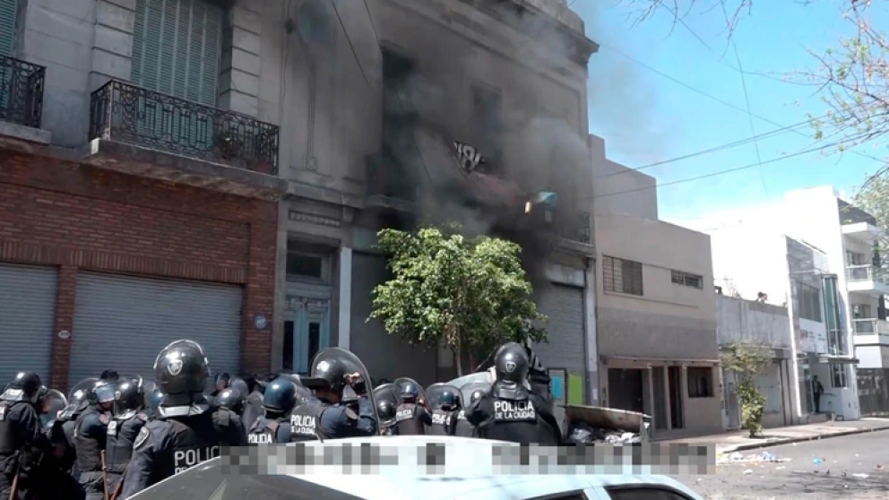 El procedimiento se realizó en el edificio de la calle Solís 2152.