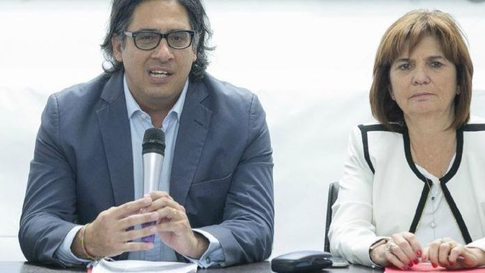 Garavano y Bullrich al presentar el proyecto.