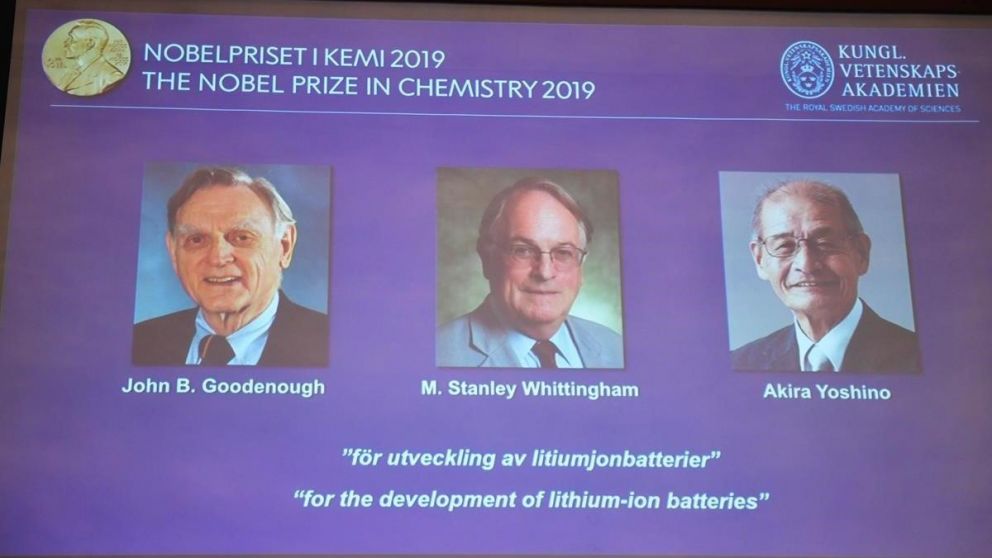 Los ganadores de Química. (AFP).