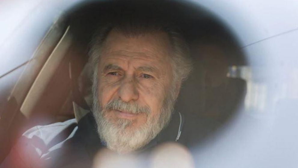 Cristóbal López al momento de ser liberado.