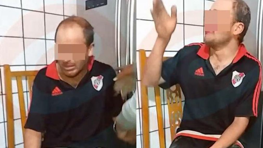 La tortura fue grabada y difundida por WhatsApp. (Captura).