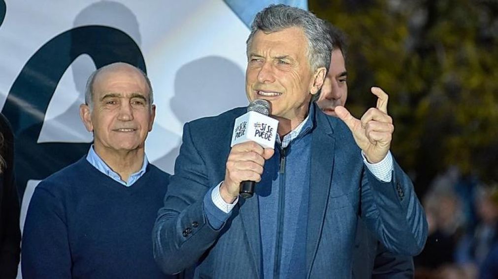 El presidente en Bahía Blanca, durante la marcha "SíSePuede.