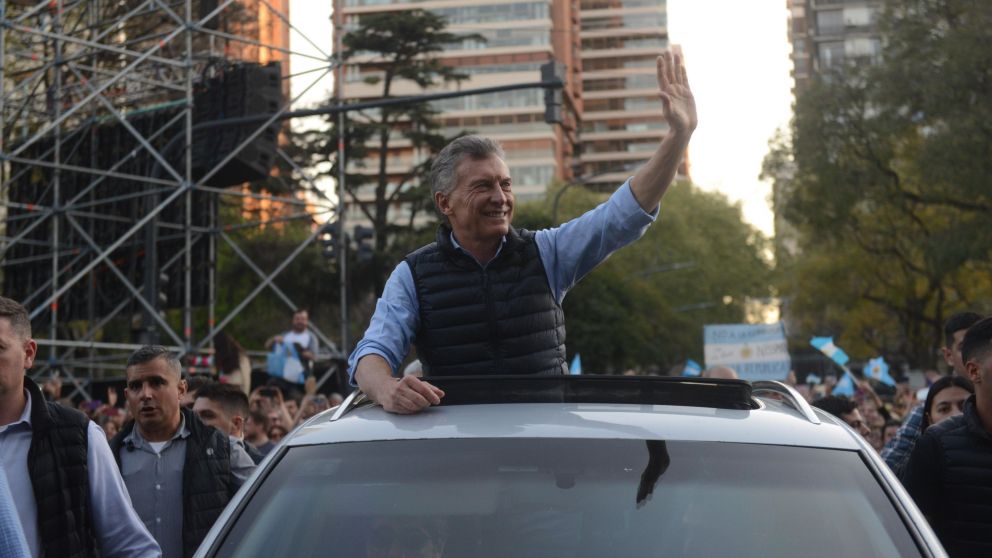 Macri en una de las marchas del "Sí se puede" (Crónica/Hernán Nersesian)