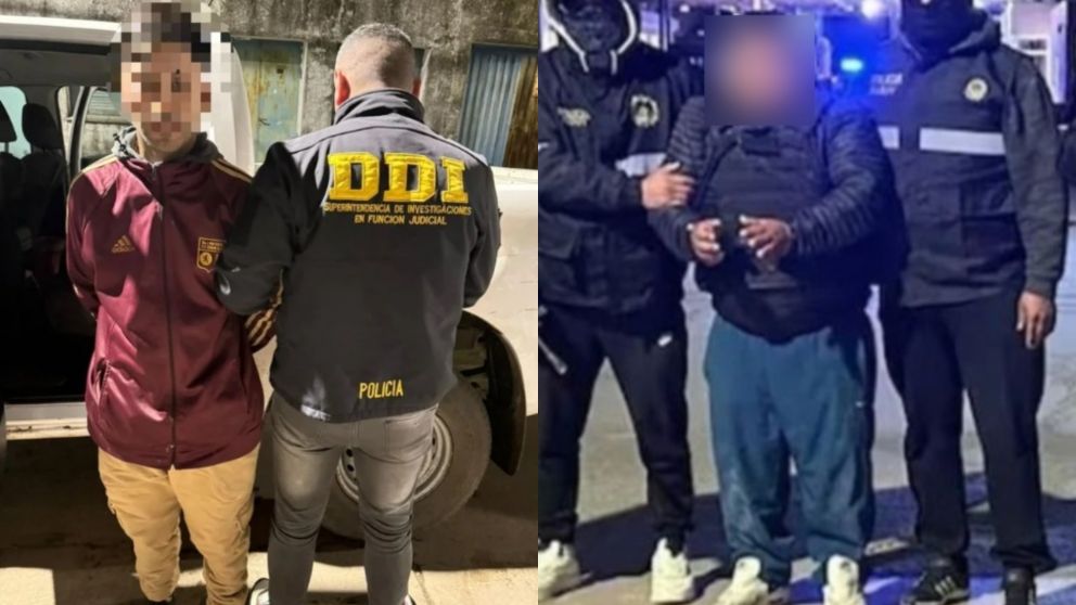 Los acusados Ariel Gim�nez, a la izquierda, y L�zaro V�ctor Sotacuro, a la derecha.