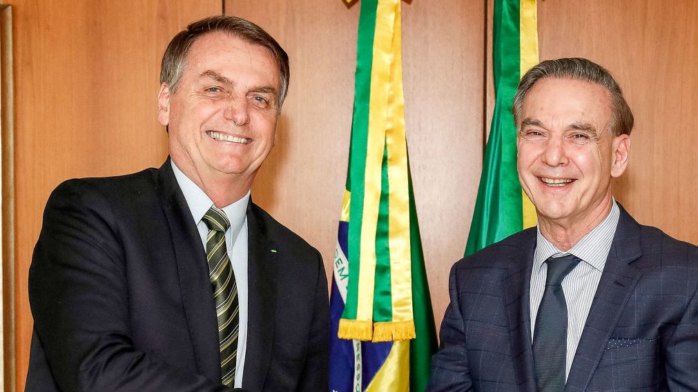 Todo sonrisas en el encuentro entre ambos dirigentes en Brasilia.
