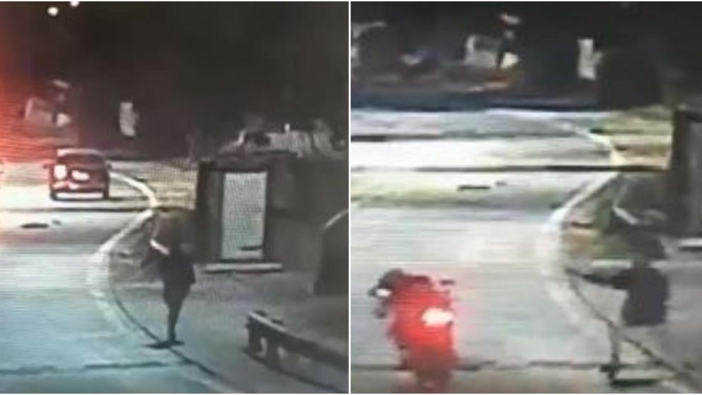 Momento en que golpean a la v�ctima (Captura).