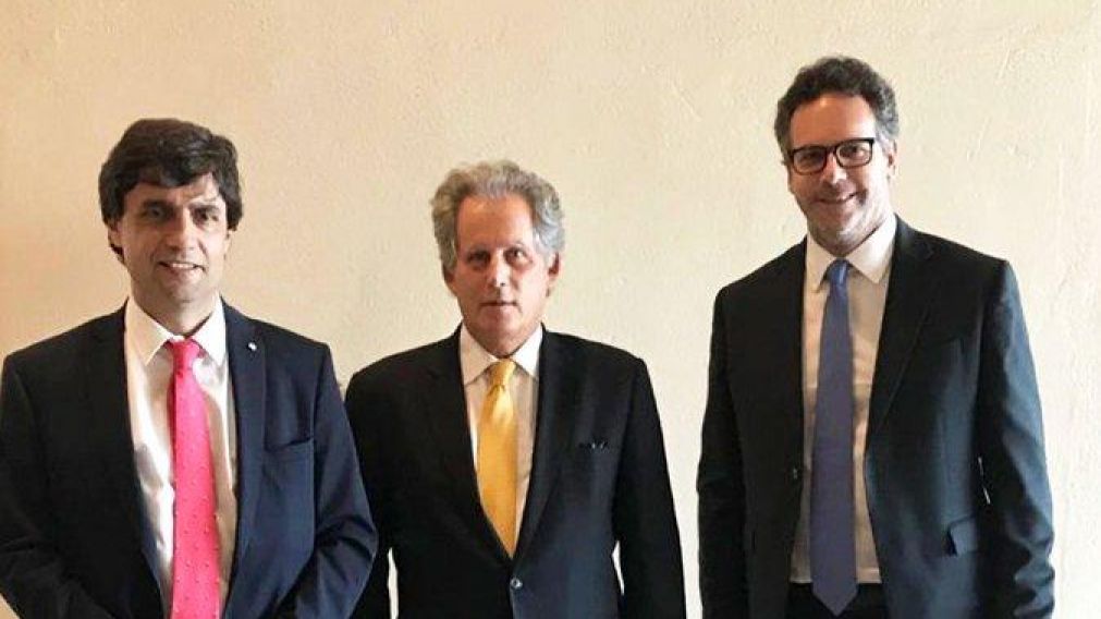 Hernán Lacunza, David Lipton y Guido Sandleris (Twitter)