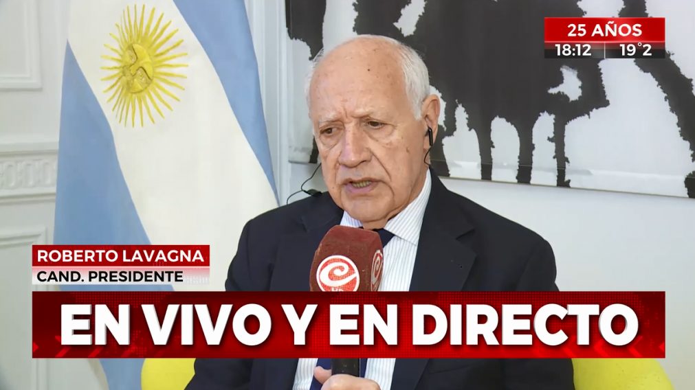 El candidato presidencial, Roberto Lavagna (capura de Cr�nica HD).