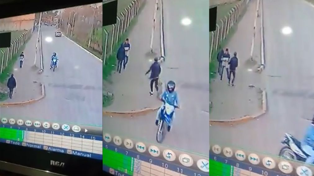 Capturas del momento del asalto.
