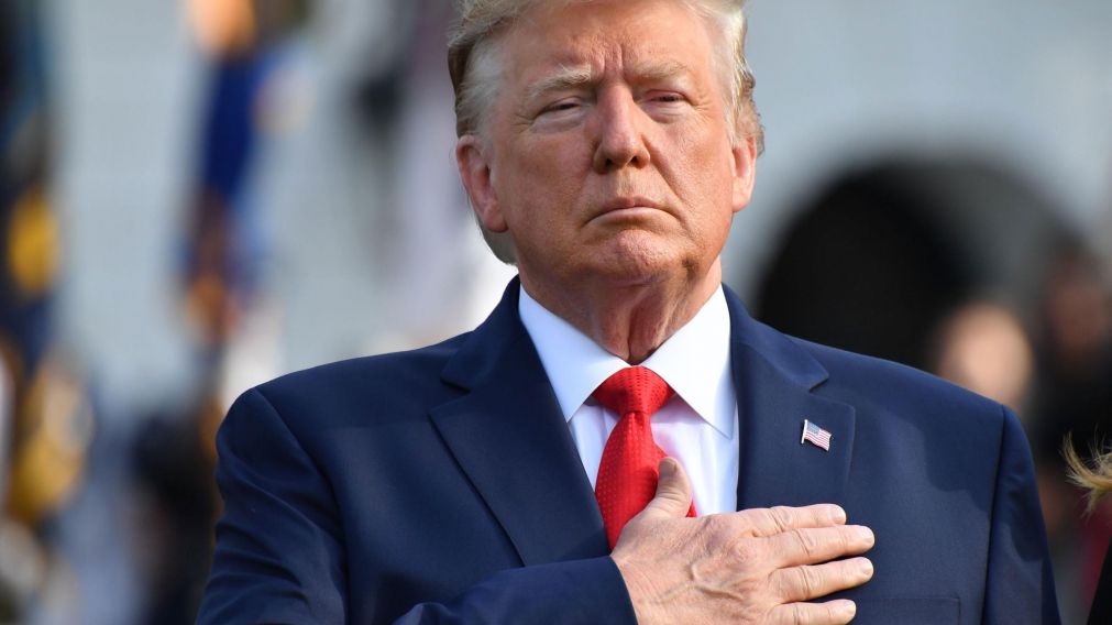 Donald Trump durante su discurso sobre el 11-S. (AFP)