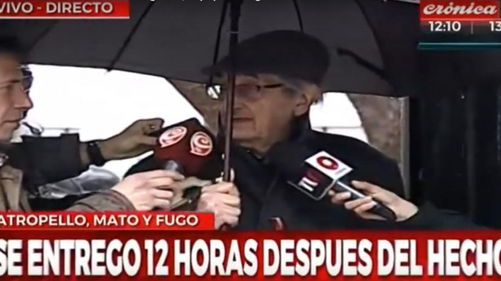 Agustín, padre de Santiago, en diálogo con la prensa a la salida del nosocomio porteño (Captura Crónica HD).