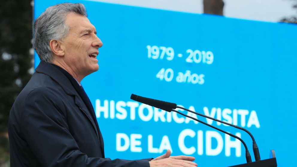 Macri durante su discurso en la Quinta de Olivos (Presidencia)