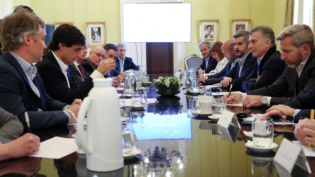 El presidente Mauricio Macri encabezó esta mañana una reunión de Gabinete en la Casa de Gobierno (Presidencia).