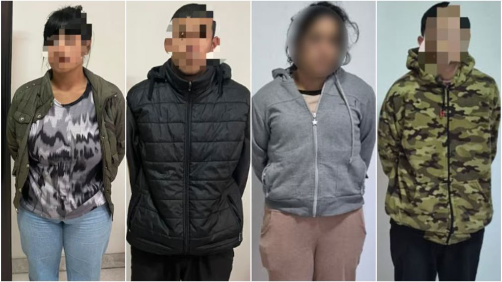 Los cuatro detenidos por el triple crimen que conmueve al país.