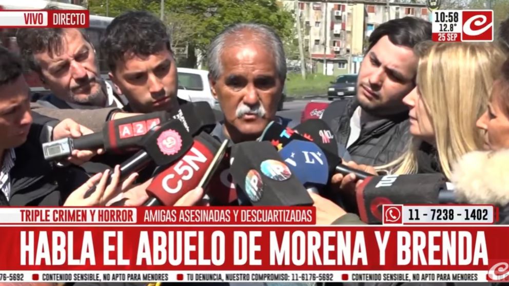El abuelo de Brenda y Morena advirtió que todavía “tiene que haber gente que caiga” (Crónica HD).