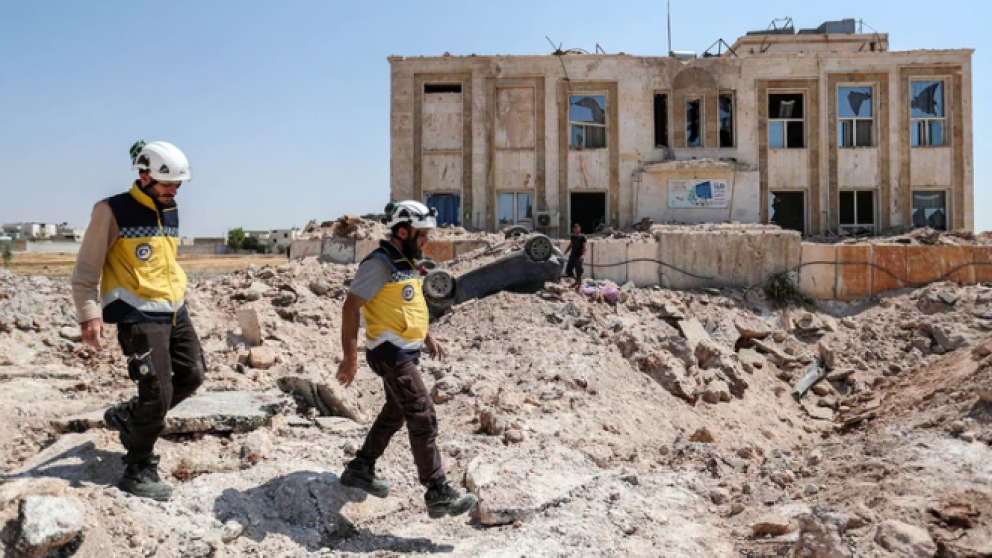 Así quedó la zona de Idlib, en el norte de Siria, luego del bombardeo (AFP).