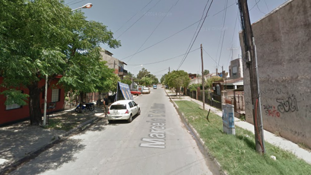 La cuadra donde ocurrió el femicidio (Google Maps).