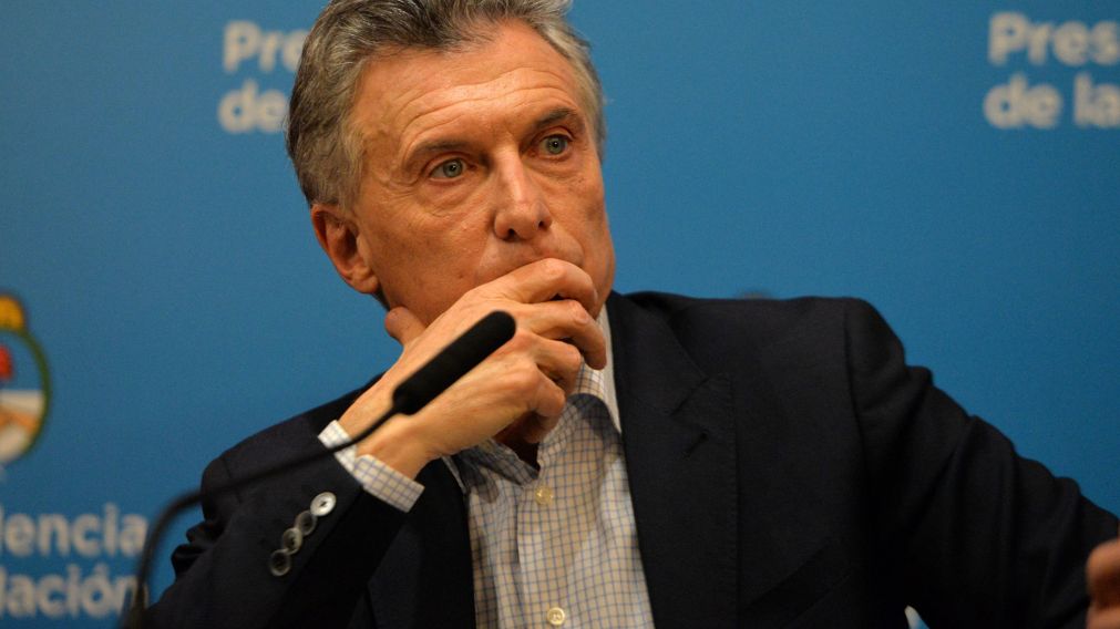 El presidente al hablar en conferencia de prensa tras las PASO. (Nahuel Ventura/Cr�nica)