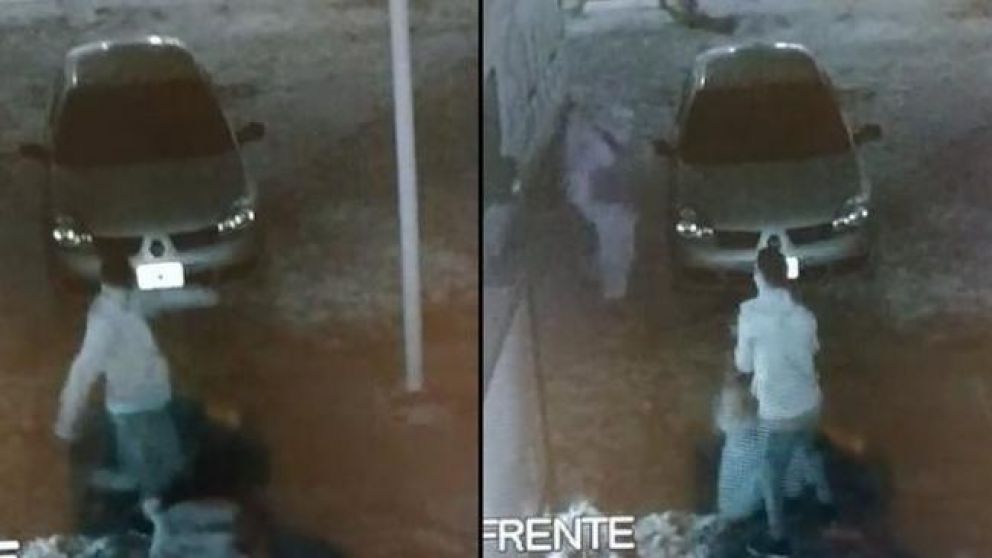 Momento en que el acusado atacó a su ex pareja. (Captura de video)