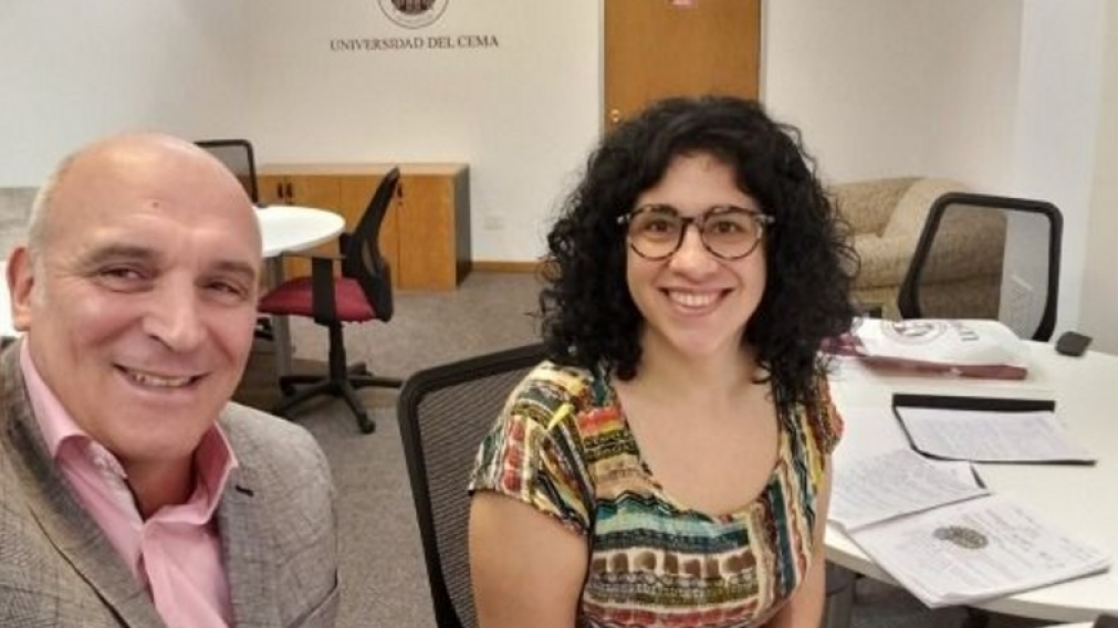 La postulante a senadora nacional del Frente Despertar Eliana Scialabba�junto a Jos� Luis Espert.