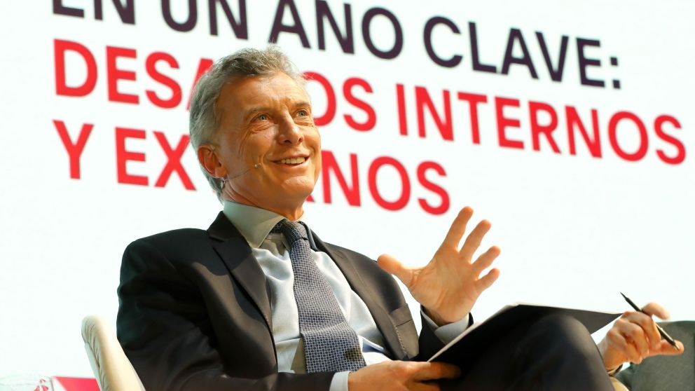 Macri durante el seminario.