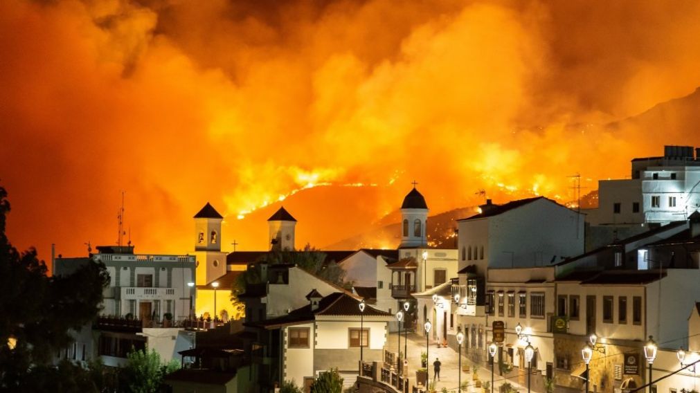 El municipio de Tejeda, uno de los más cercanos a las llamas.
