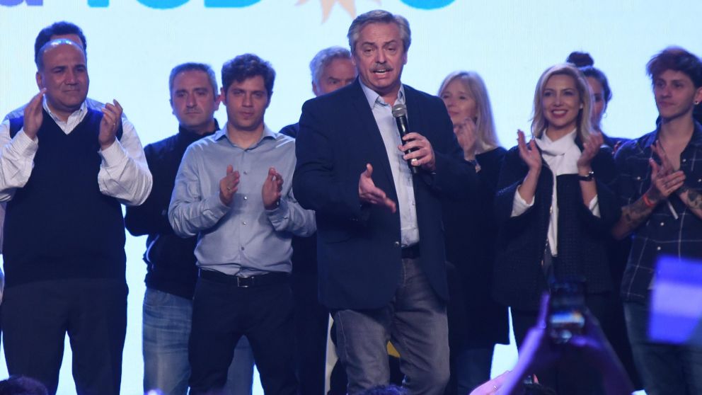 Alberto Fernández habló tras la victoria en las Paso (Jonatan Moreno/Crónica).
