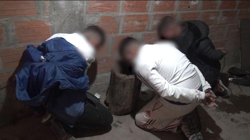 Algunos de los detenidos de la banda narco liderada por una familia.