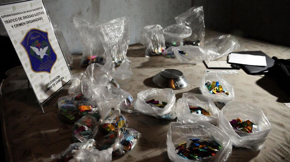 Algunas de las sustancias incautadas en los allanamientos a la banda narco.