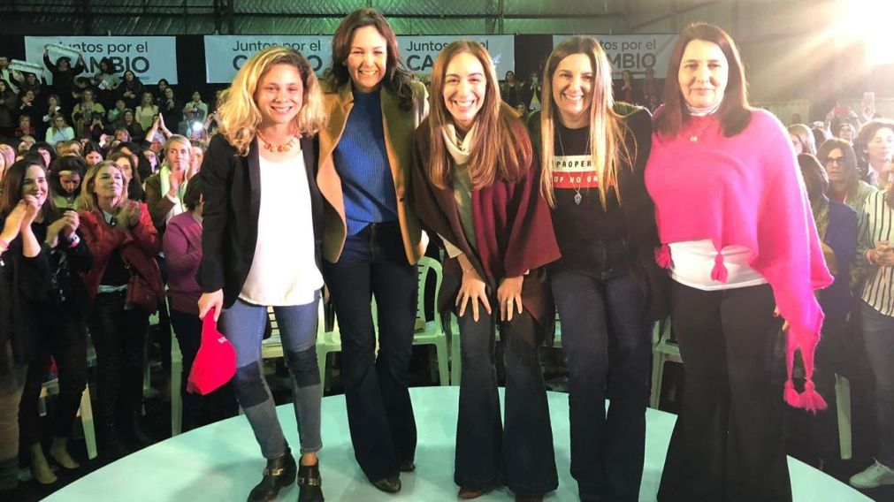 La gobernadora bonaerense Mar�a Eugenia Vidal durante un acto con mujeres en San Fernando.