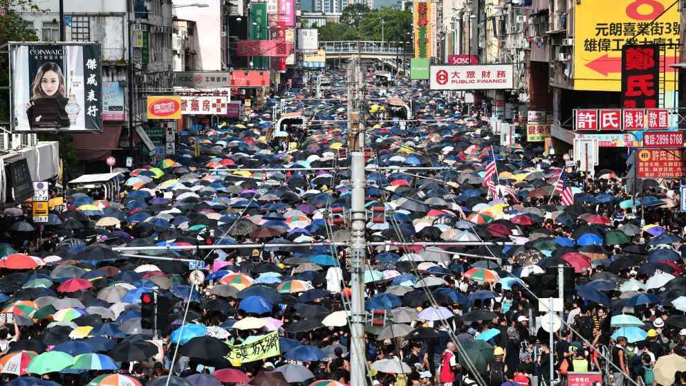 Otra masiva movilización en Hong Kong.
