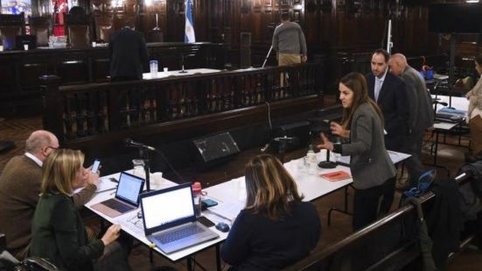 El Tribunal Oral en lo Criminal y Correccional número 8 antes de dar inicio a la cuarta audiencia.