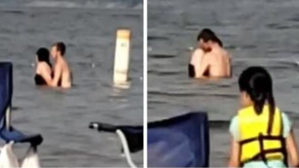 La pareja escrachada mientras tenía sexo (Captura).