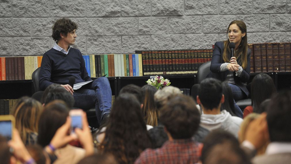 Martín Lousteau y María Eugenia Vidal, en Lomas de Zamora.