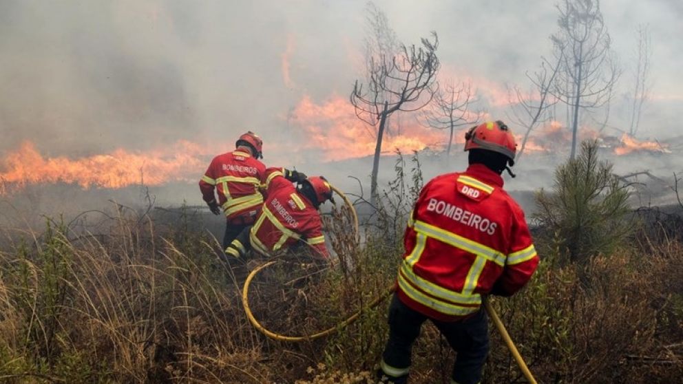 Los bomberos lucharon durante todo el fin de semana contra las llamas. 