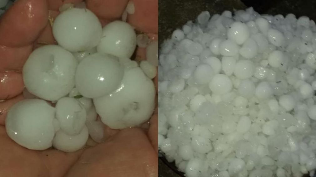 Las piedras med�an m�s de tres cent�metros. 