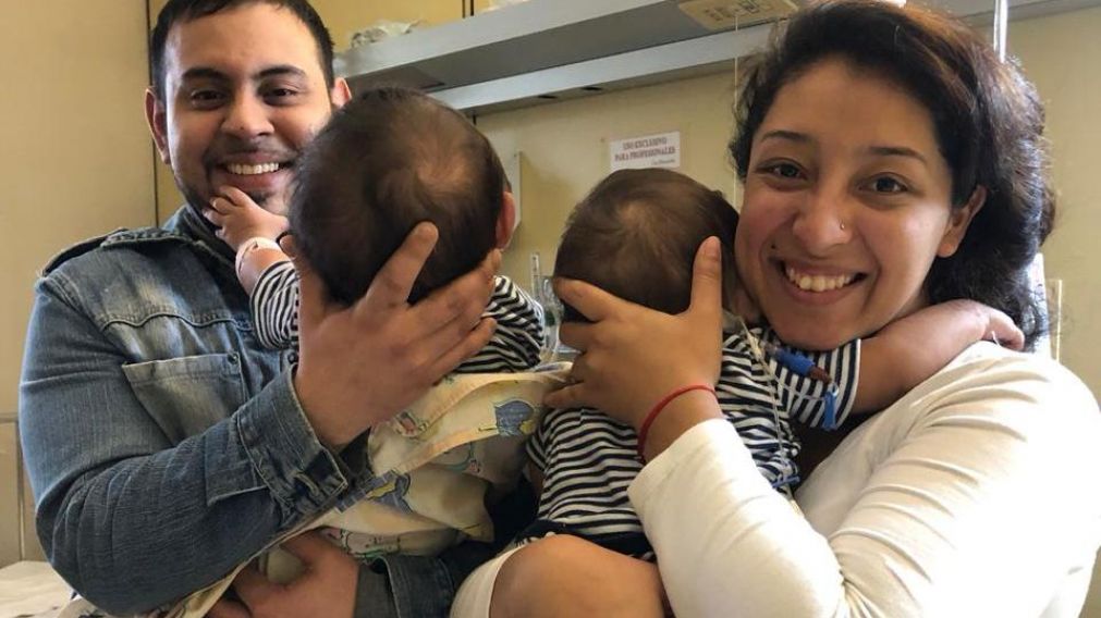 El día que los bebés fueron dados de alta.