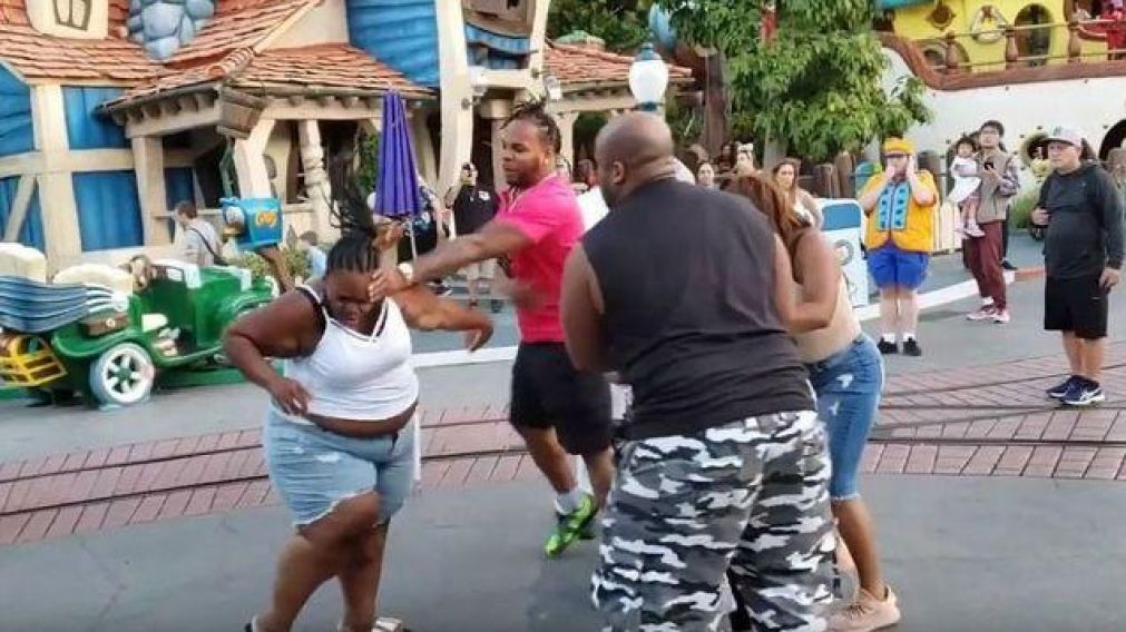 El violento episodio tuvo lugar en el  popular parque de diversiones de California.