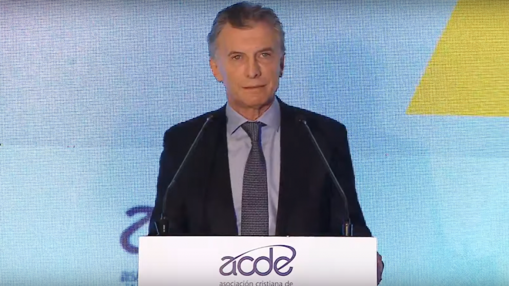 Macri disertó en el encuentro anual de la Asociación Cristiana de Dirigentes de Empresas (ACDE).