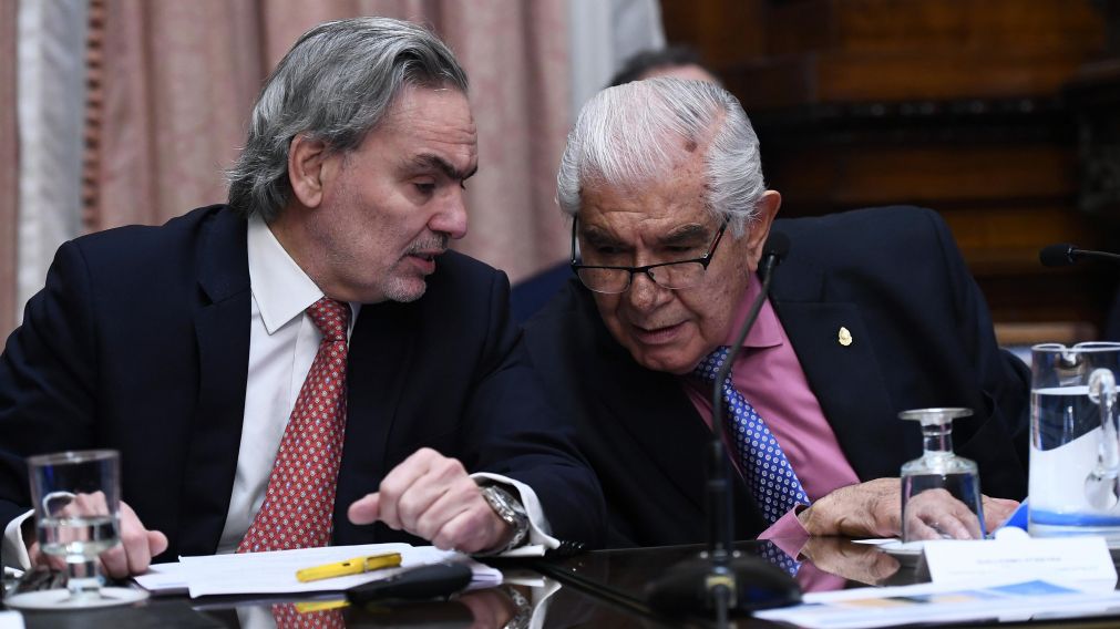 Lopetegui durante su exposici�n en el Congreso (Comunicaci�n Senado).