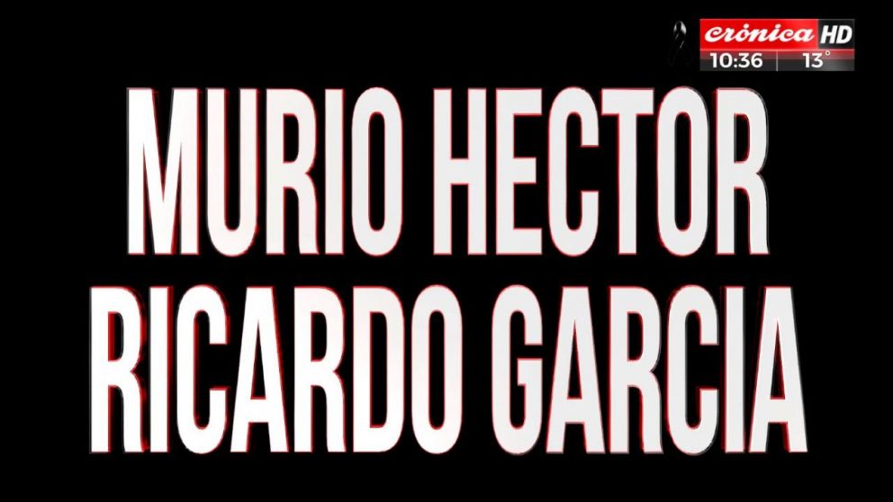 Falleci� H�ctor Ricardo Garc�a, fundador de Cr�nica. 