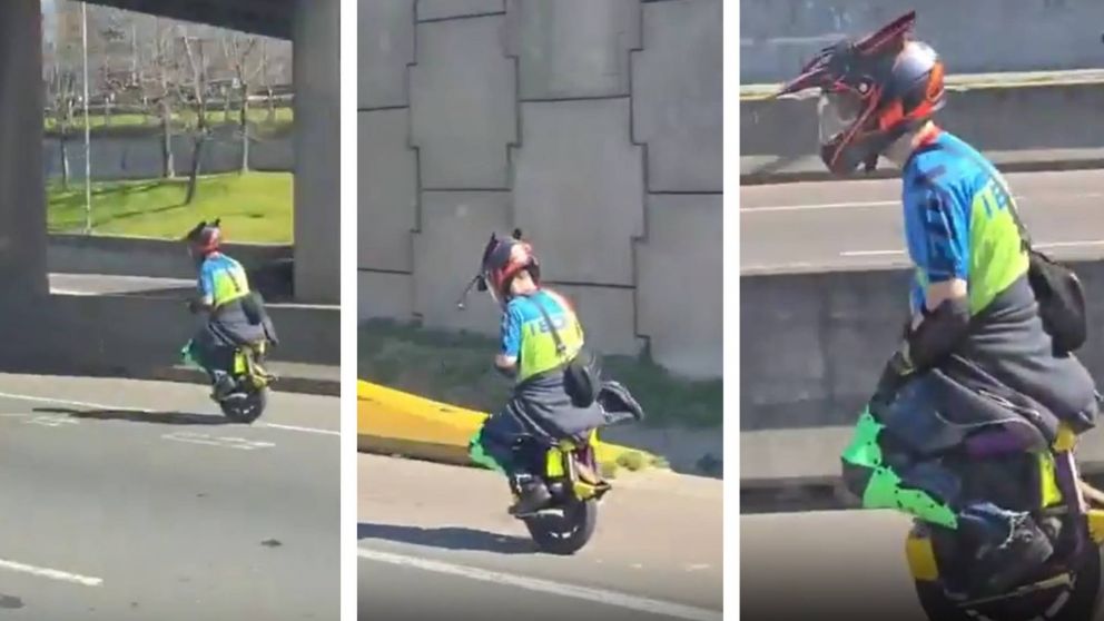 ¡VIDEO! Así inconsiente va a 100 km por hora en una rueda por la autopista Panamericana