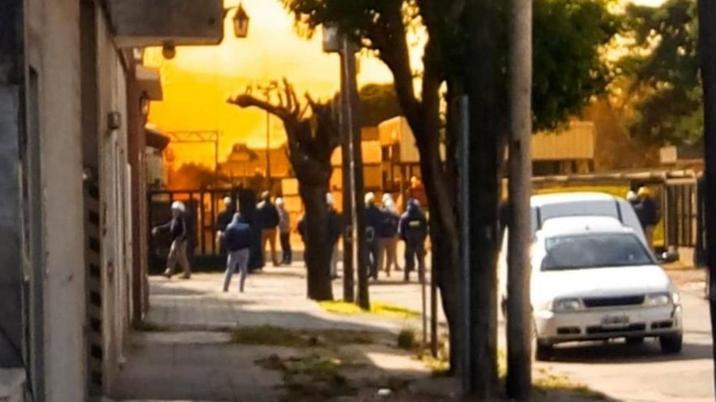 As� se ve�a la zona de la explosi�n. (Twitter)
