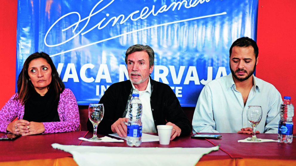 Vaca Narvaja present� su candidatura con una conferencia de prensa. 