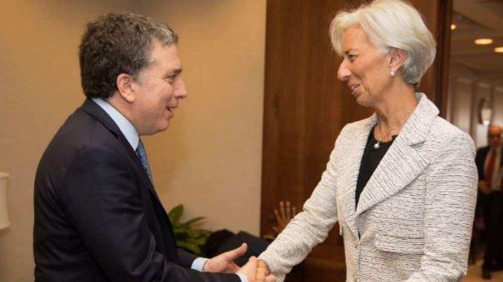Dujovne y Lagarde, durante un encuentro tras el acuerdo entre el gobierno de Macri y el FMI.