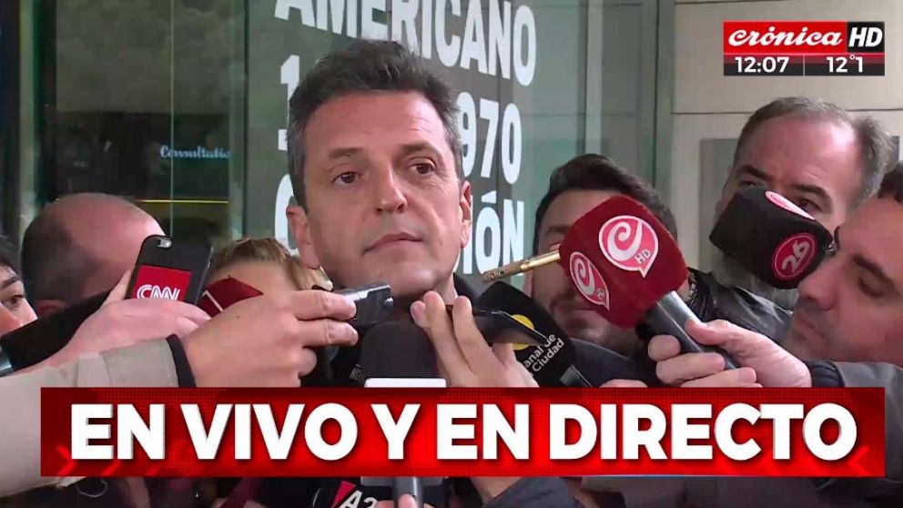 Massa habló con los medios en el MALBA. (Captura de TV)