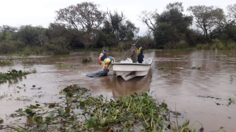 Según uno de los pescadores que presenció el hallazgo, al cadáver le faltan las piernas y un brazo.