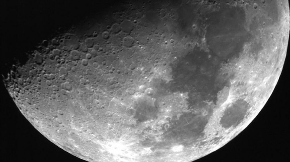 La Luna tomada desde el telescopio de la Universidad Julius Maximilians de Wurzburgo.