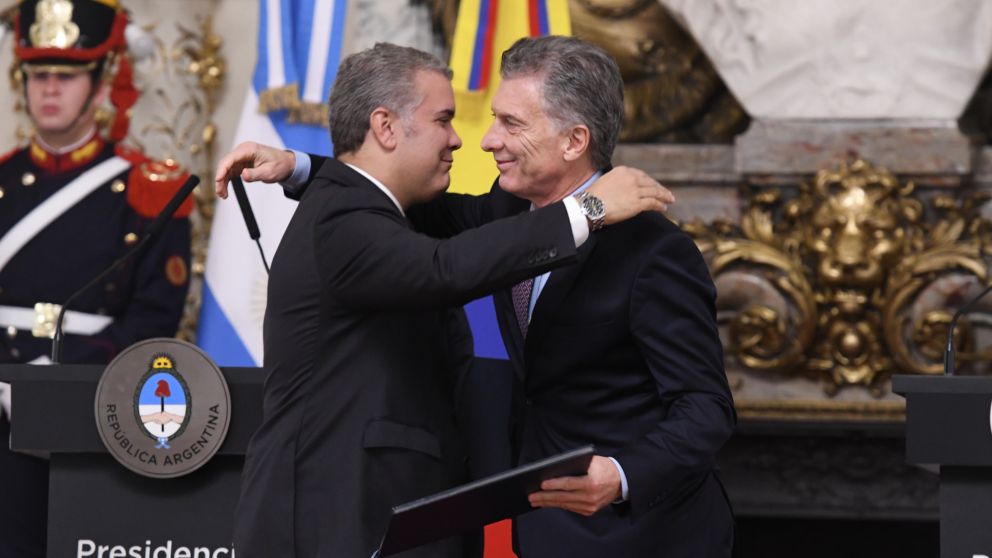 Ambos mandatarios concedieron una conferencia de prensa en el Salón Blanco de Casa de gobierno (Télam).
