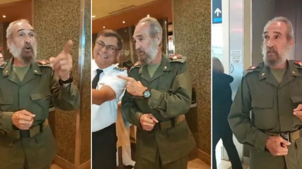 El hombre que personific� al l�der cubano a�n no ha revelado su identidad.